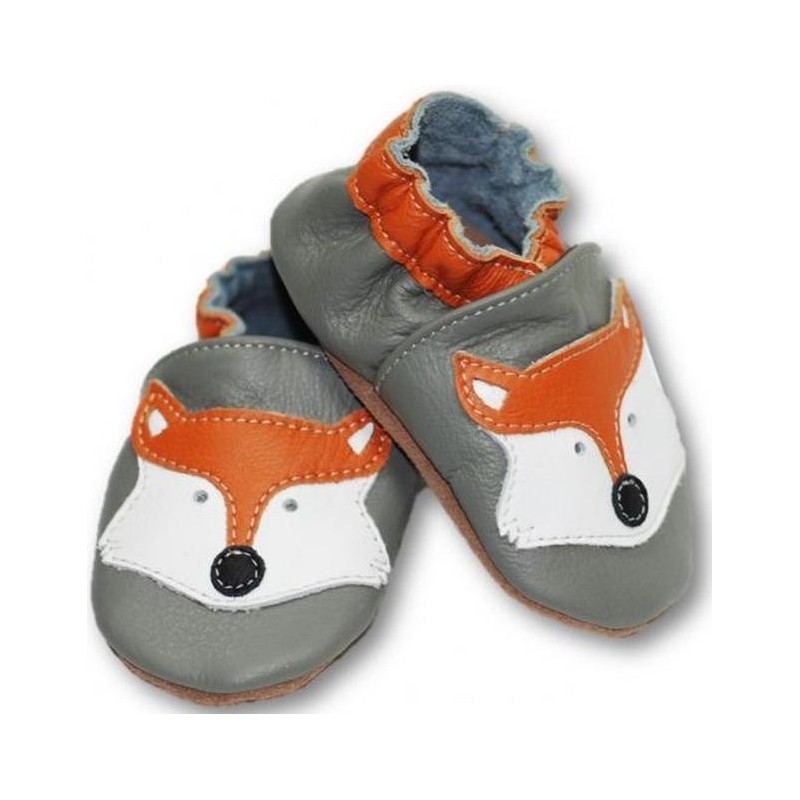 chausson en cuir souple
